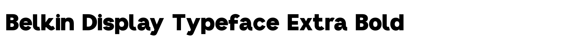 Belkin Display Typeface Extra Bold image